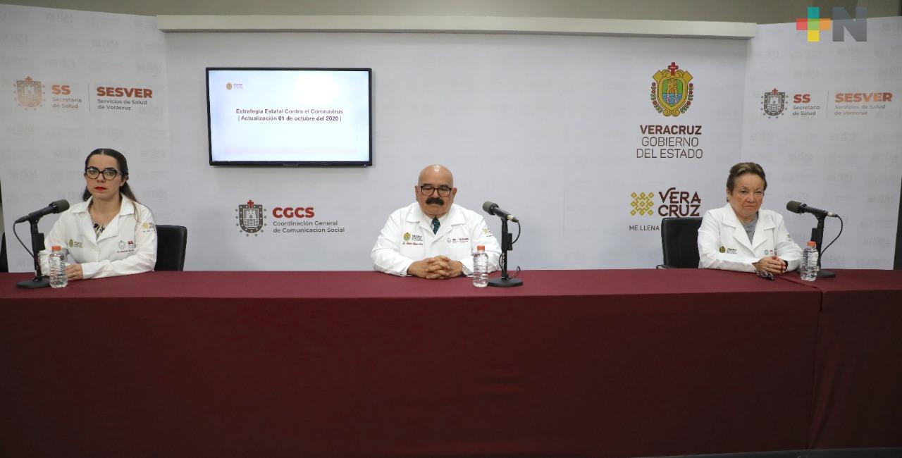 Registra Salud 103 casos nuevos de Covid-19 en Veracruz