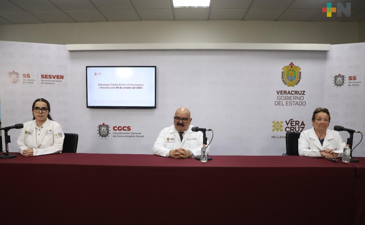 Registra Salud 93 casos nuevos de Covid-19 en Veracruz