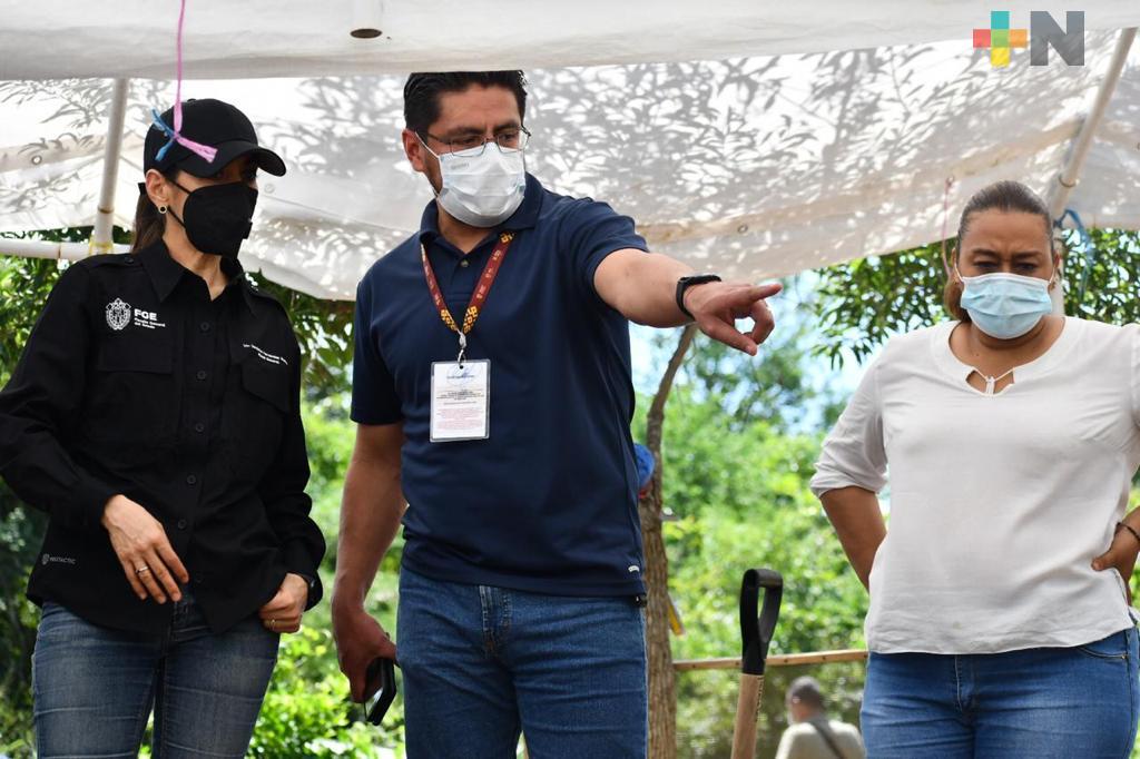 Verónica Hernández supervisó trabajos en fosas de La Guapota