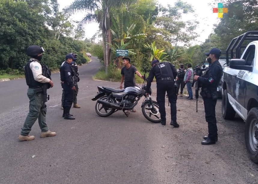 Refuerzan acciones de prevención y combate al delito en Ixhuatlán del Café