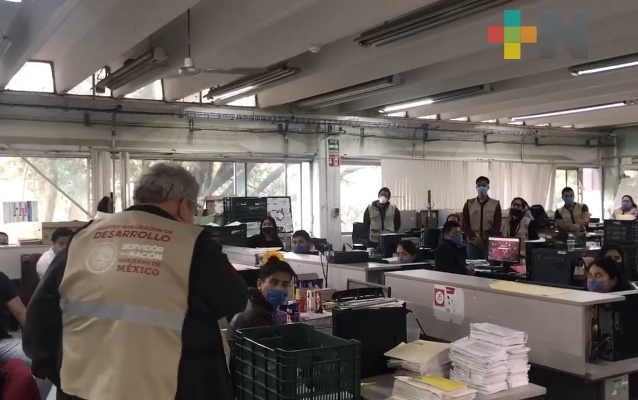 Manuel Huerta hizo un reconocimiento al personal de Secretaría de Bienestar en Xalapa