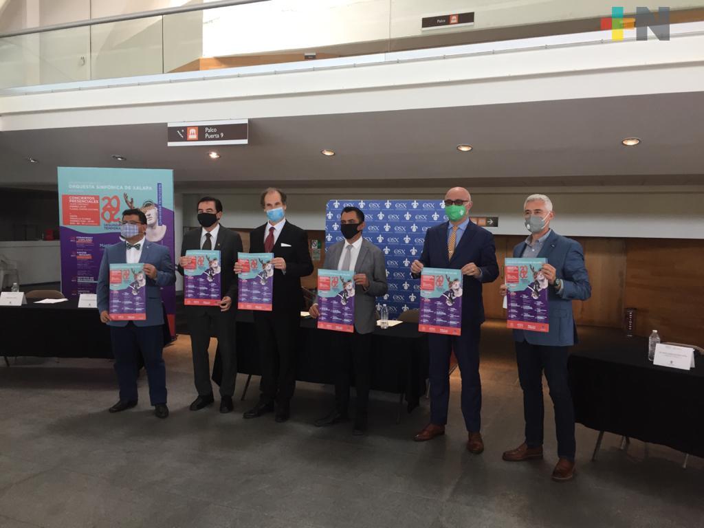 Segunda temporada de conciertos de OSX será presencial y virtual del 9 de octubre al 18 de diciembre