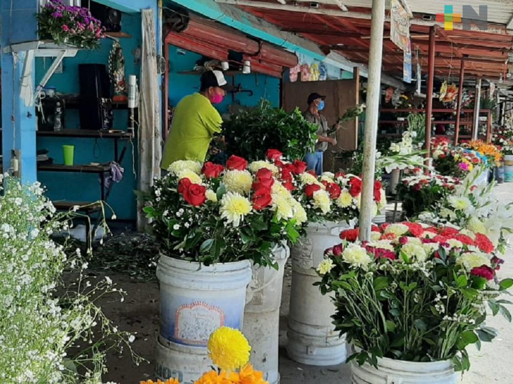 Previo al Día de Muertos, vendedores de flores en  Veracruz reportan caída de ventas
