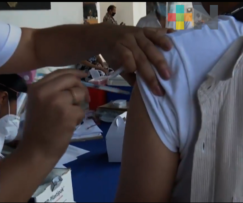Continúa vacunación contra la influenza en bajos del palacio municipal de Veracruz