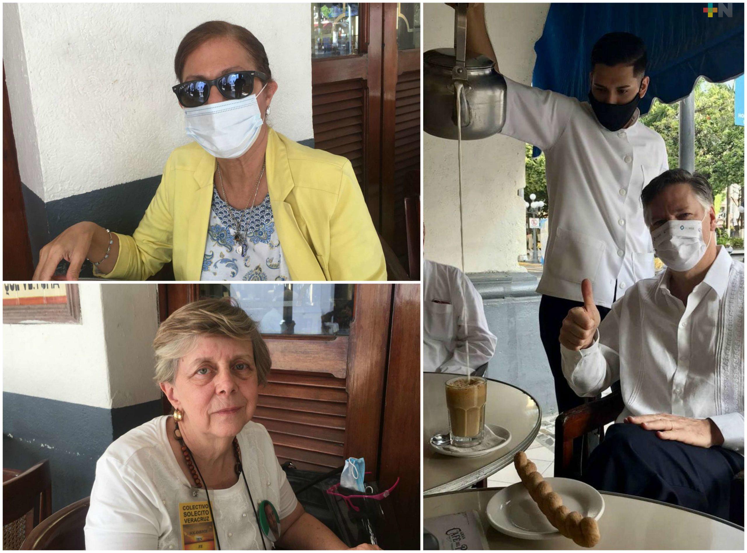 Integrantes del Colectivo Solecito de Veracruz se reunieron con el embajador de EU