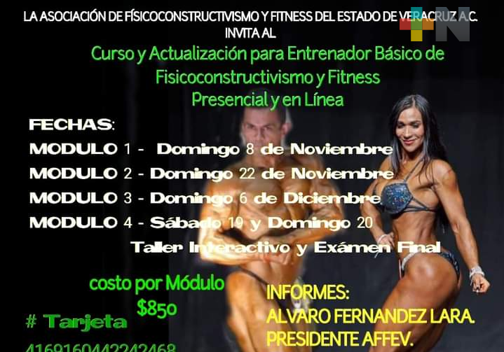 Capacitarán a entrenadores de fisicoconstructivismo y fitness