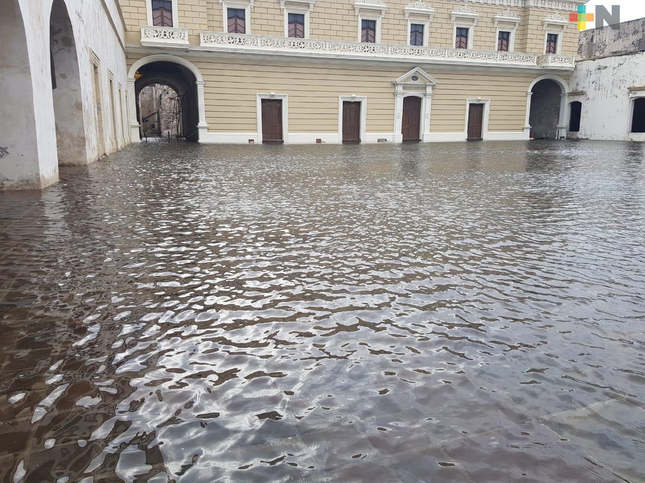 Aclaran inundación de fortaleza de San Juan de Ulúa