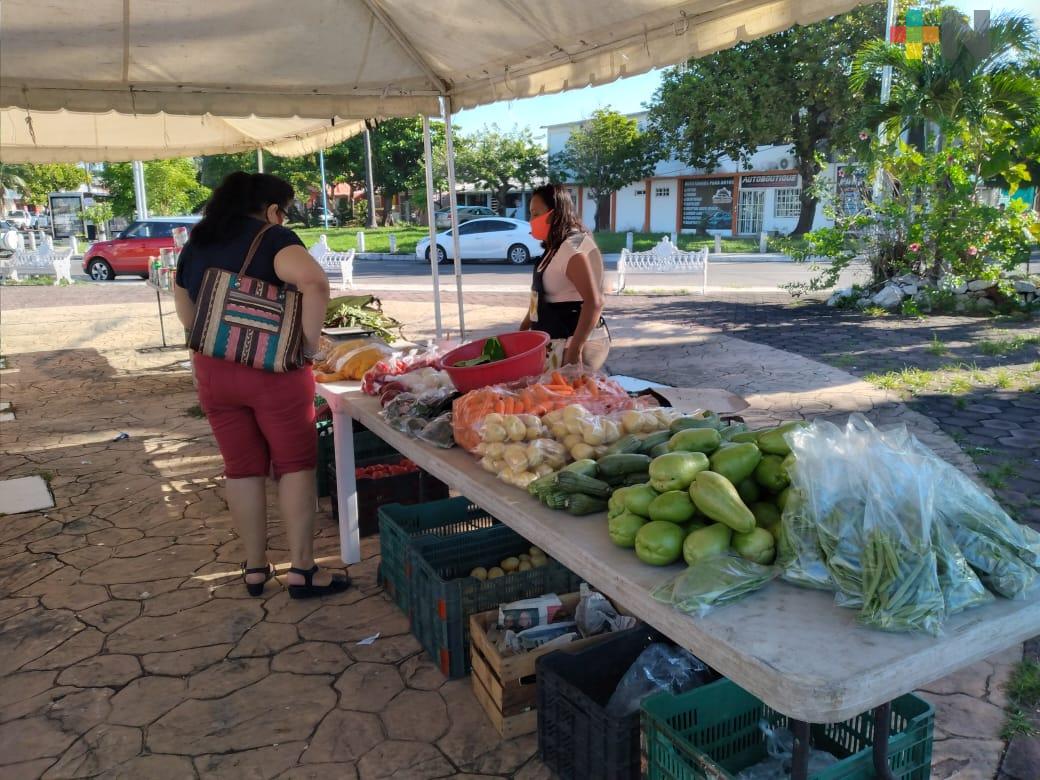 Comerciantes de mercadito Boca toman medidas sanitarias para trabajar