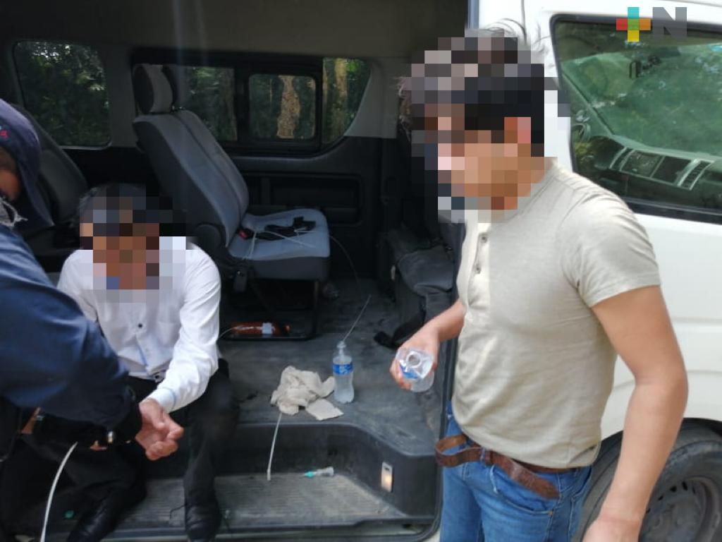 Elementos de seguridad encuentran a 4 personas privadas de su libertad, en Cotaxtla