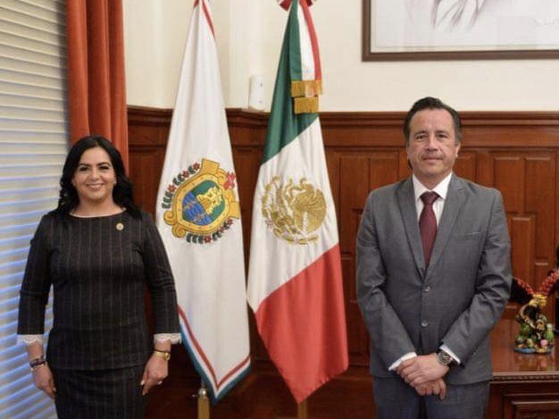 Ofrece el Gobernador reciprocidad entre poderes a nueva presidenta de la Mesa Directiva del Congreso del Estado