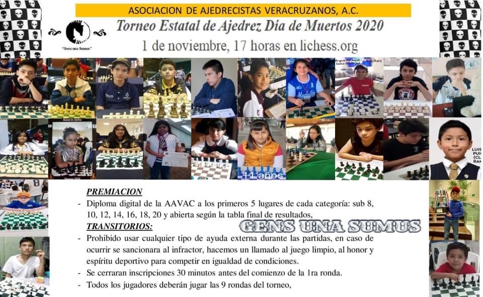 Realizarán Torneo Estatal de Ajedrez “Día de Muertos”