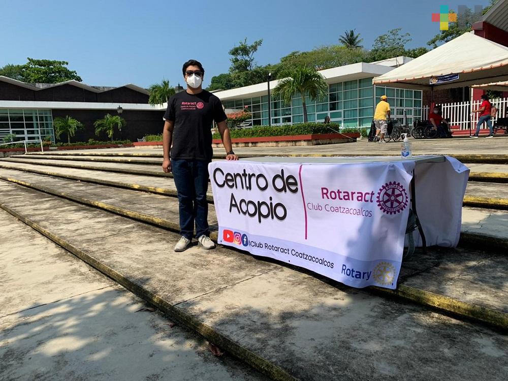 Club Rotaract instala centro de acopio para apoyar afectados por inundaciones en Tabasco y Chiapas