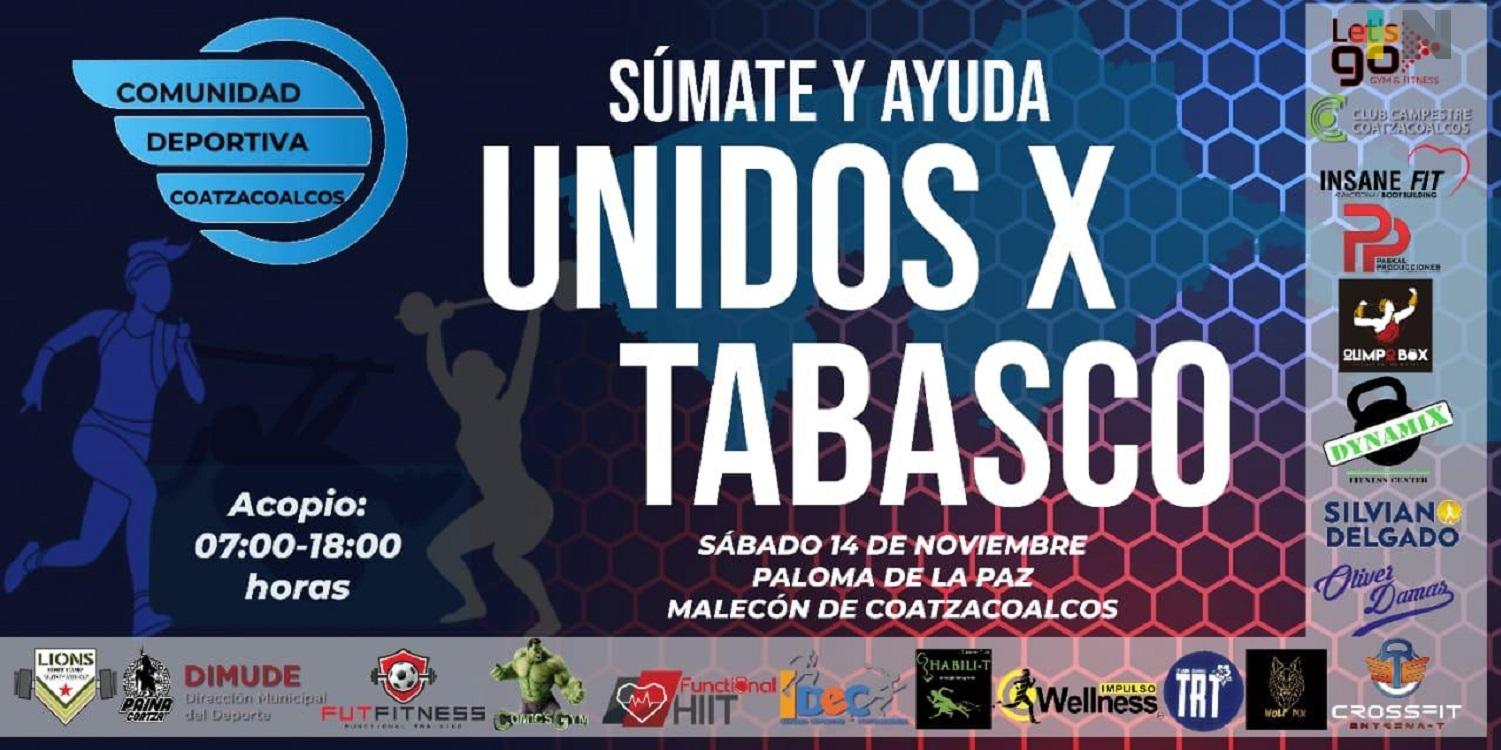 Comunidad Deportiva de Coatzacoalcos invita a población a donar insumos para afectados de Tabasco
