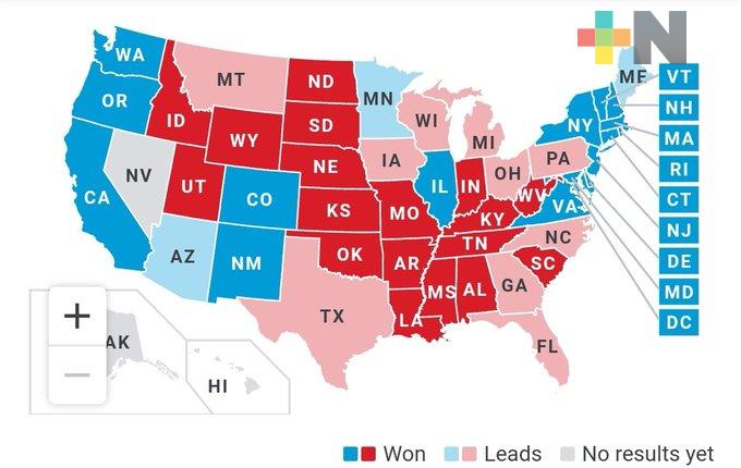 Sin definir elección presidencial en Estados Unidos