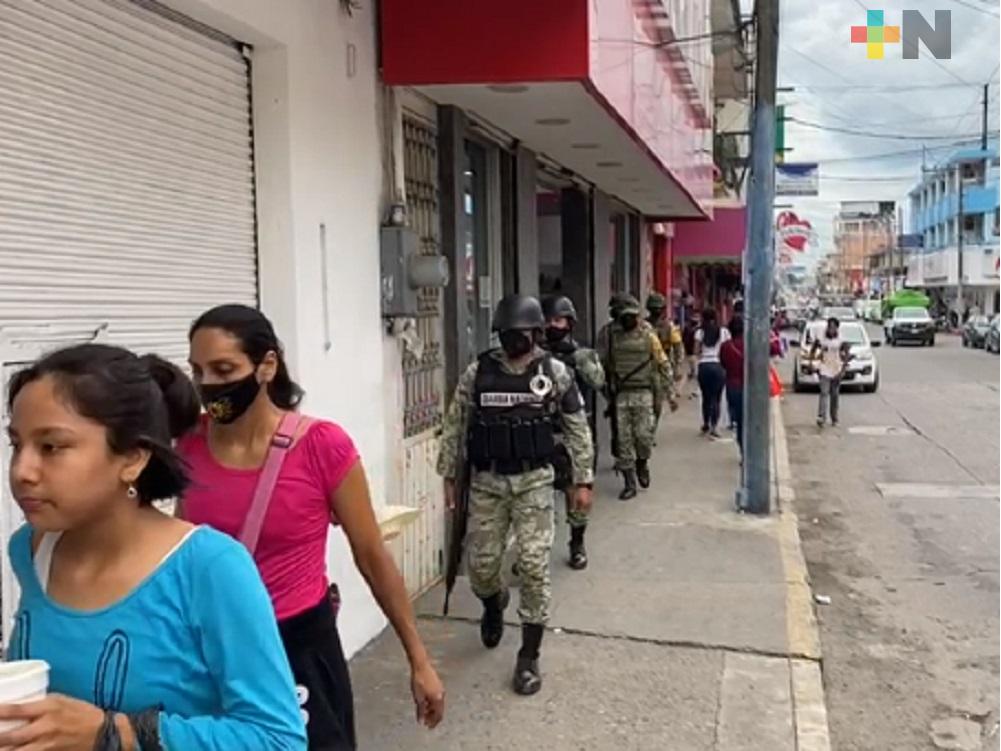 Elementos de SSP, Guardia Nacional e Infantería se coordinan para garantizar seguridad a martinenses