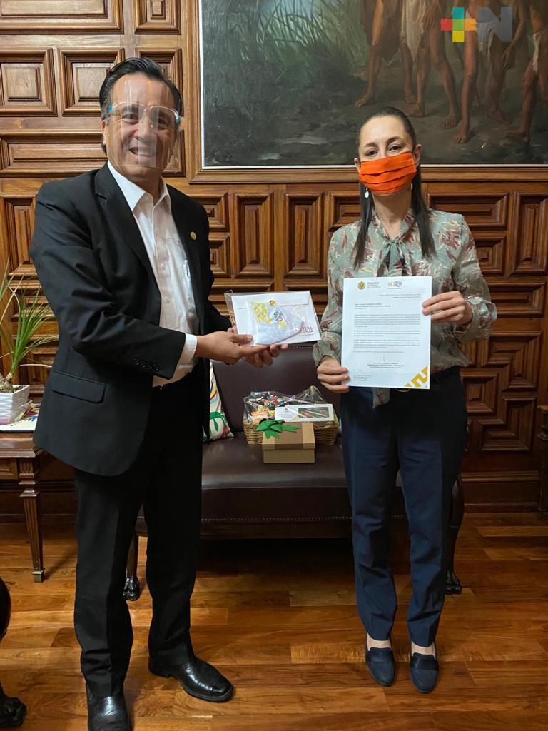 Se reúne el Gobernador Cuitláhuac García con Claudia Sheinbaum