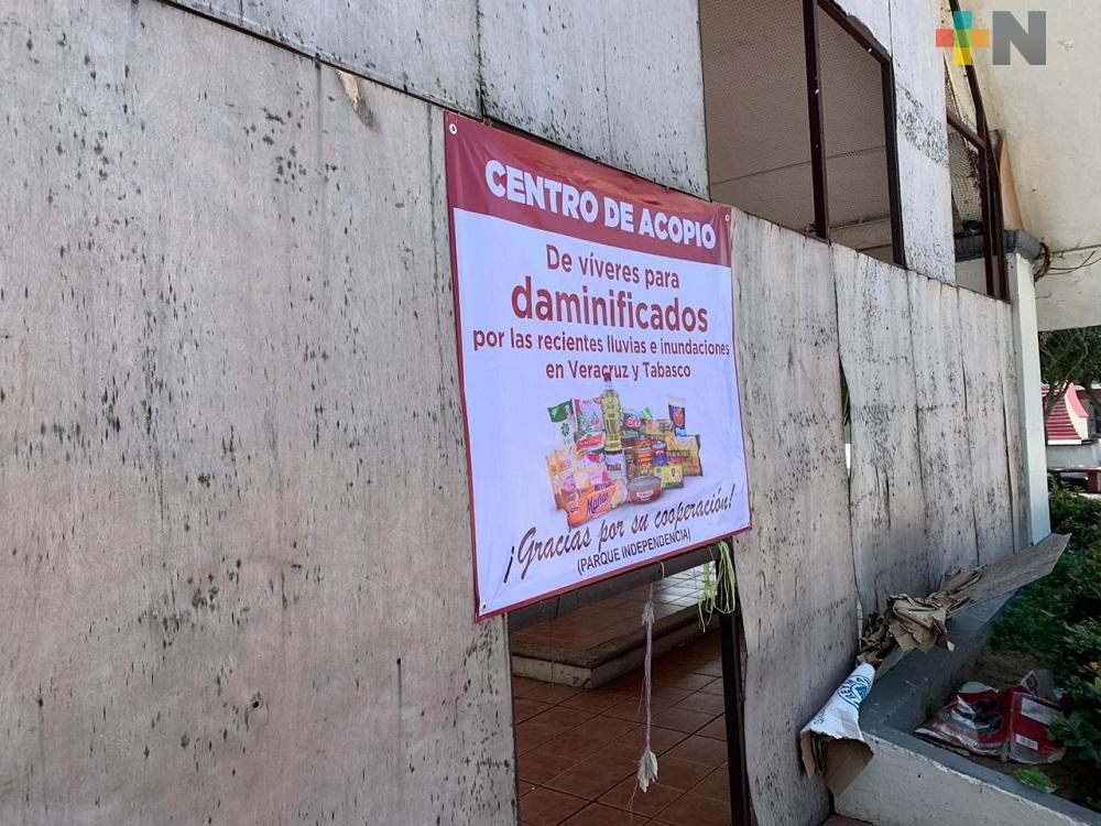 En Coatzacoalcos Salón de Usos Múltiples se une al acopio para damnificados en Tabasco y Chiapas