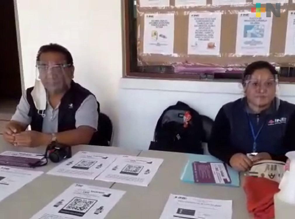 En Coscomatepec, INE instala mesa de apoyo para interesados en trabajar en proceso electoral 2020-2021