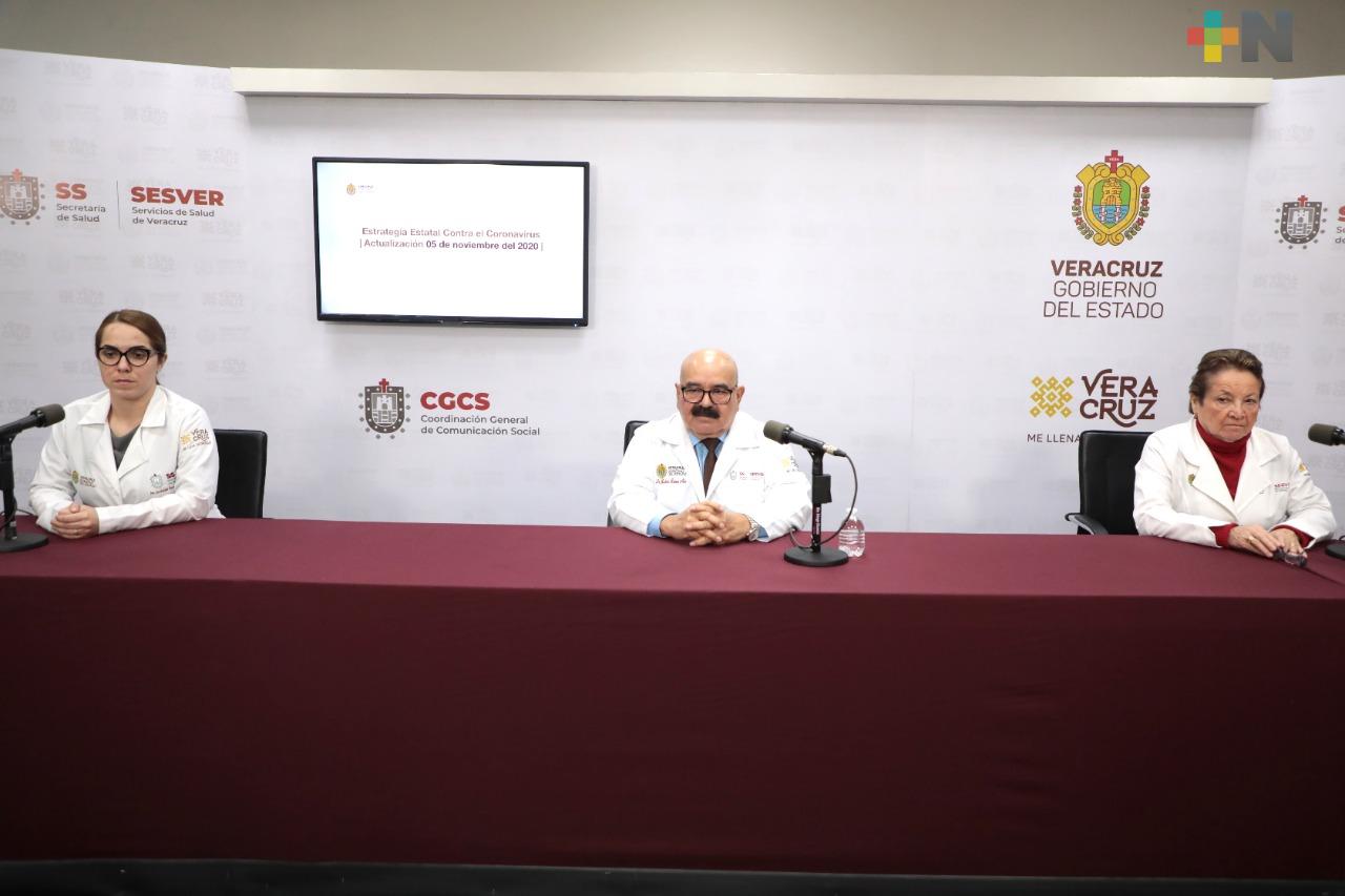 Registra Salud 111 casos nuevos y 52 fallecimientos por Covid-19 en Veracruz