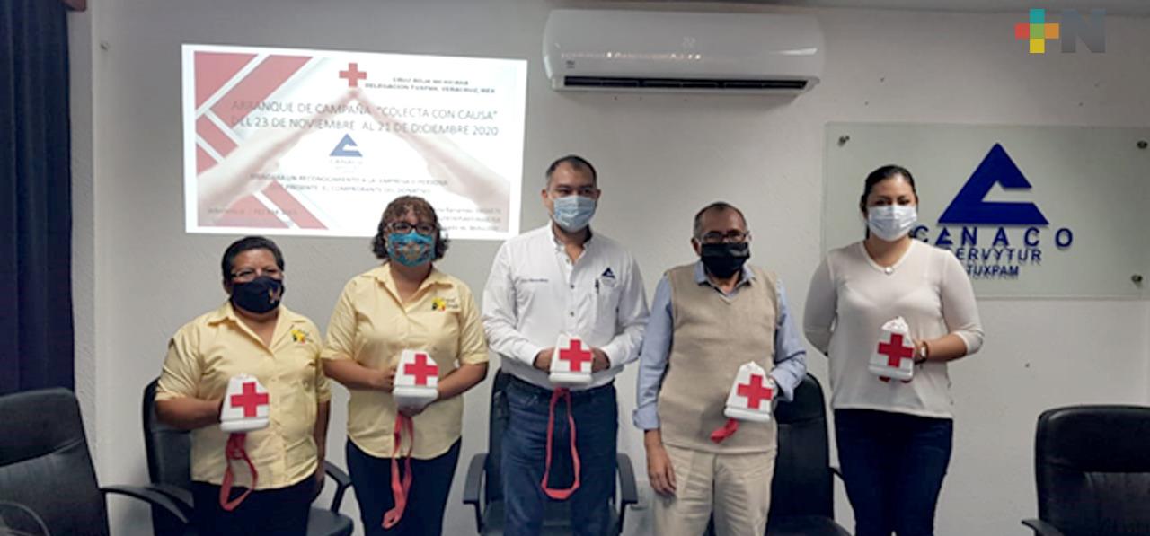 Empresarios inician colecta a favor de la Cruz Roja