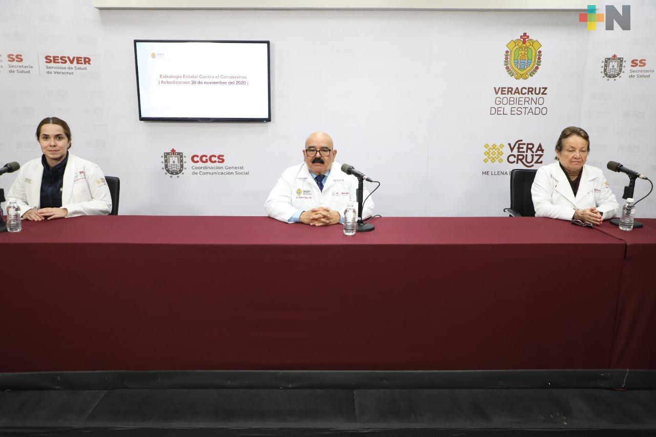 Se registran 117 casos nuevos de COVID-19 en Veracruz