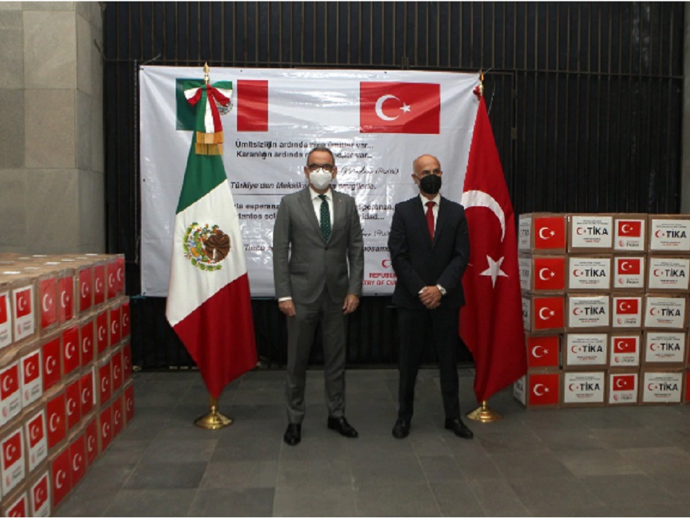 México agradece donativo de Embajada de Turquía para damnificados en el sureste del país