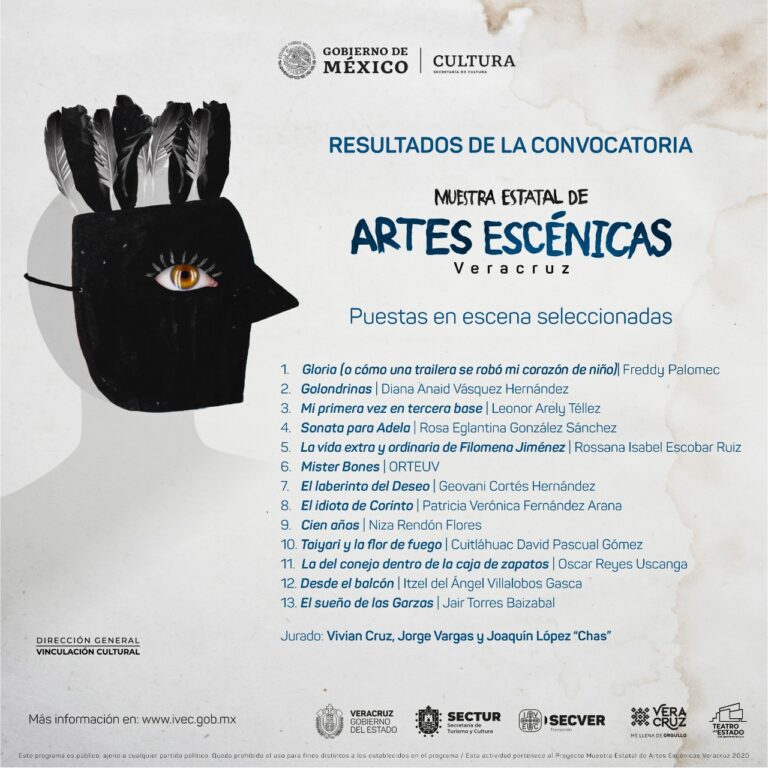 Emite IVEC resultados de la Convocatoria de la Muestra Estatal de Artes Escénicas Veracruz