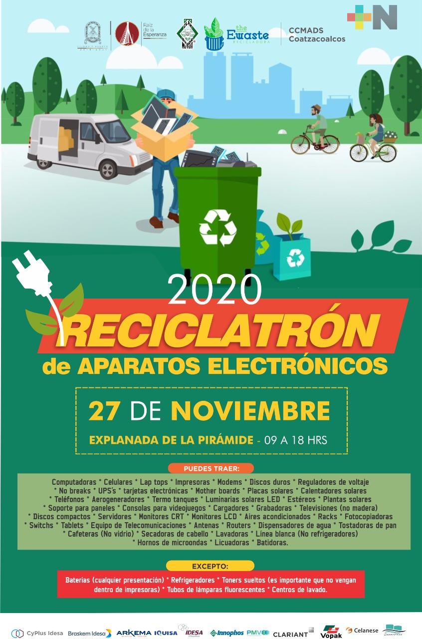 Realizarán Reciclatrón en Coatzacoalcos