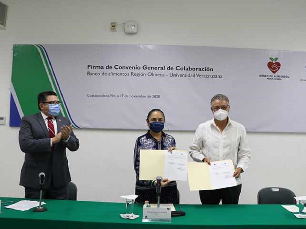 UV firmó convenio con el Banco de Alimentos Olmeca