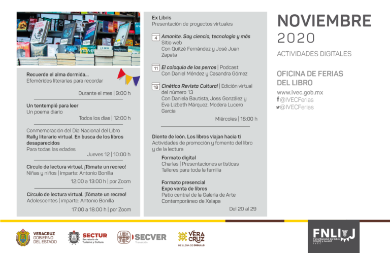 En noviembre, invita IVEC a celebrar el libro y la lectura con múltiples actividades