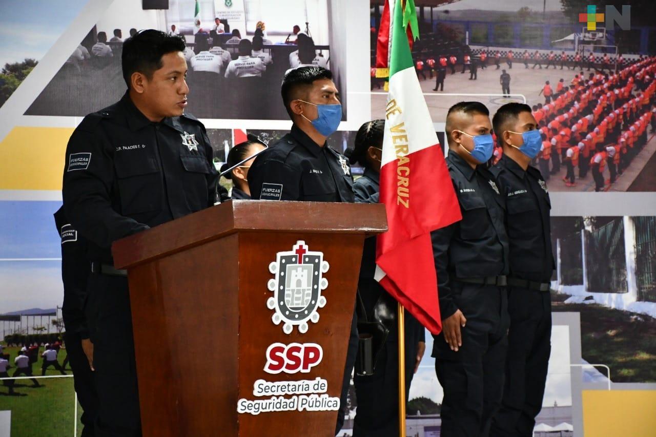 Avanza Veracruz en fortalecimiento de las policías municipales para recuperar la paz