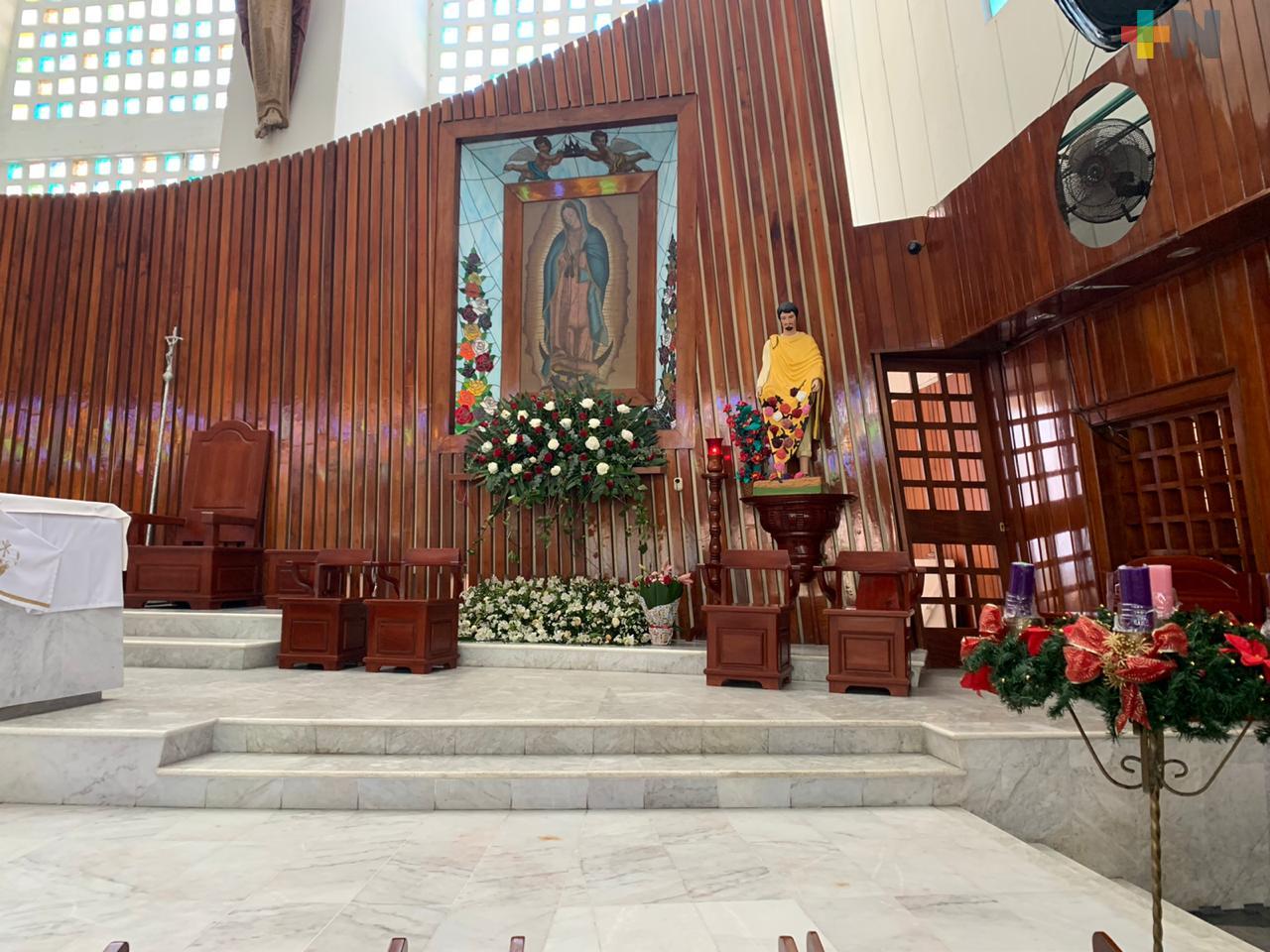 Canceladas peregrinaciones y mañanitas en santuario de Guadalupe de Coatzacoalcos