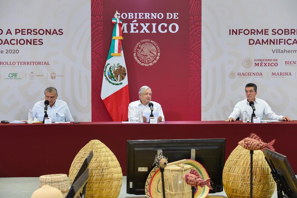 Gobierno federal destinará 18 mil mdp a atención de damnificados en Tabasco y Chiapas: presidente