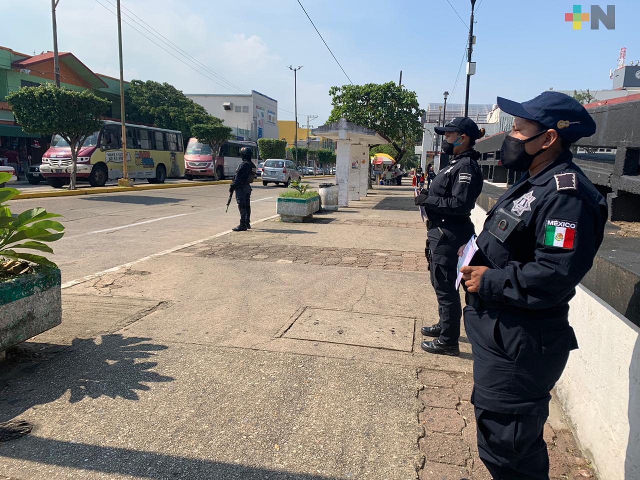 Con operativo “Guadalupe-Reyes”, policía  refuerza recorridos en Coatzacoalcos