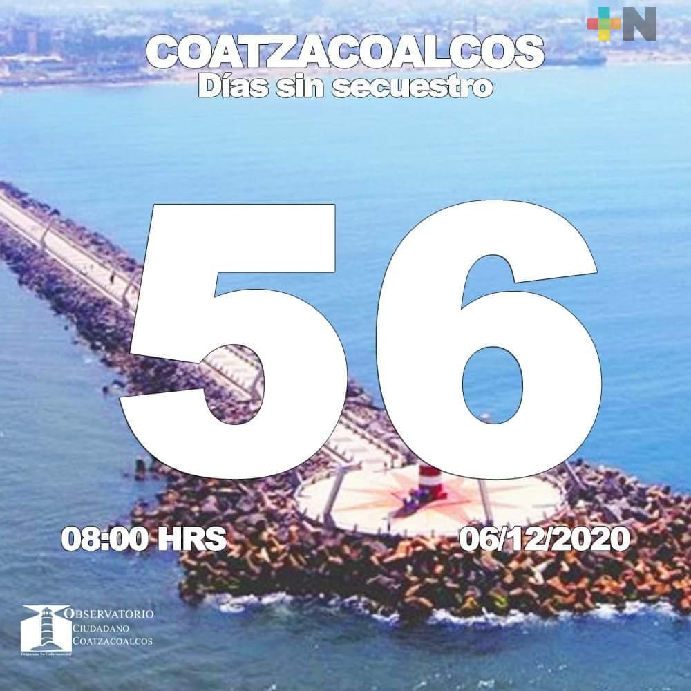 Más de 50 días sin reportar un secuestro en Coatzacoalcos