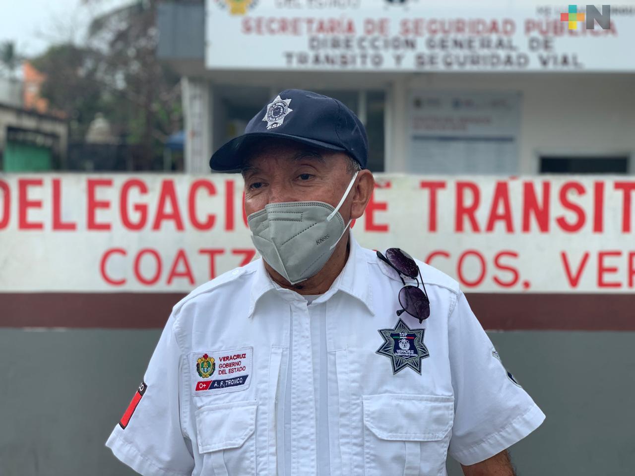 Alejandro Fonseca, 20 años de agente de Tránsito en Coatzacoalcos