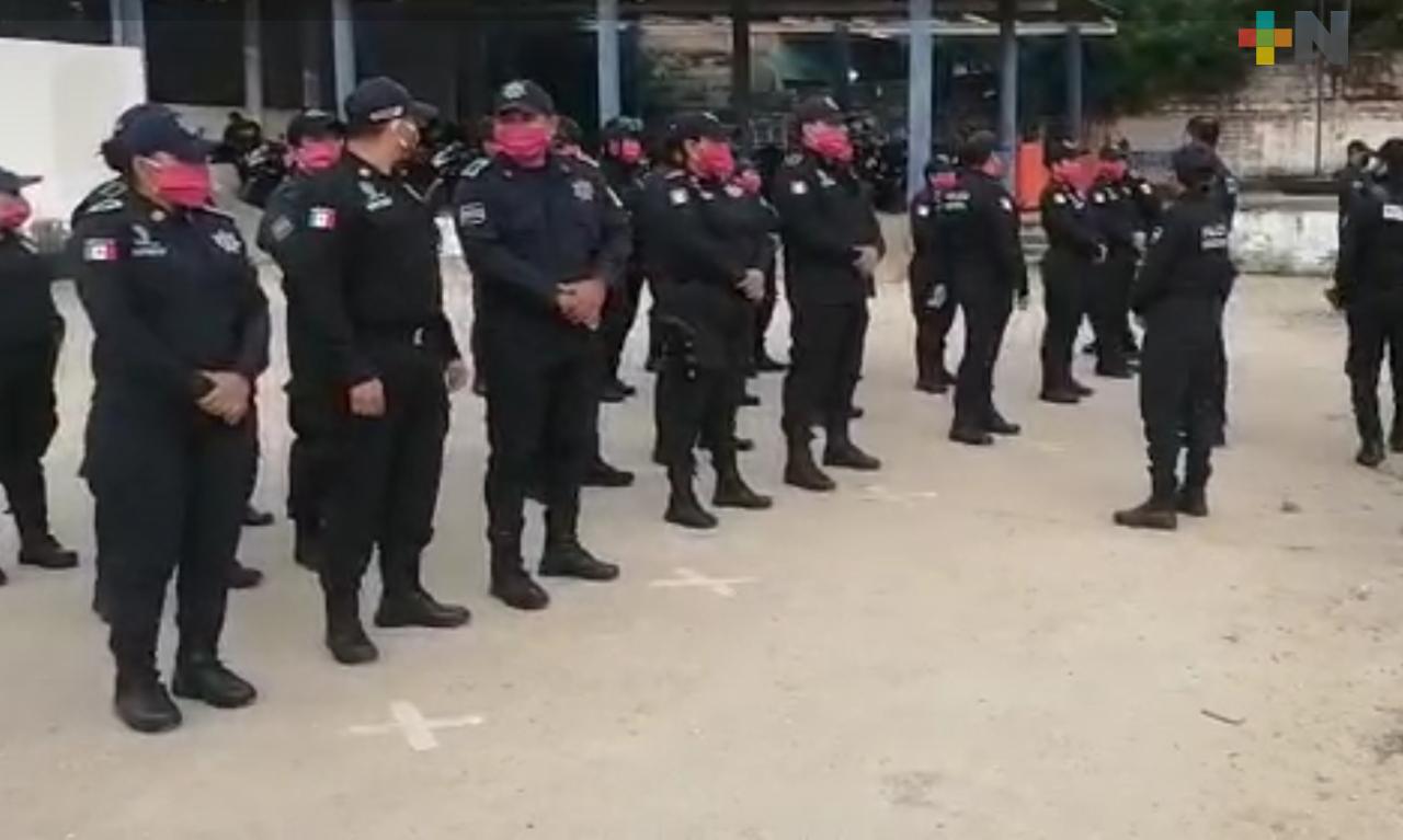 Recibe Coatzacoalcos más elementos policiacos, ya suman más de 400