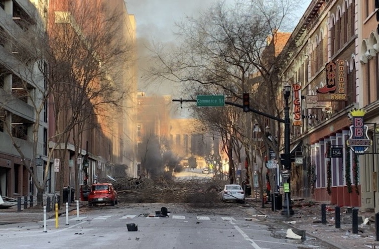 Durante Navidad explotó un automóvil en Nashville, Estados Unidos