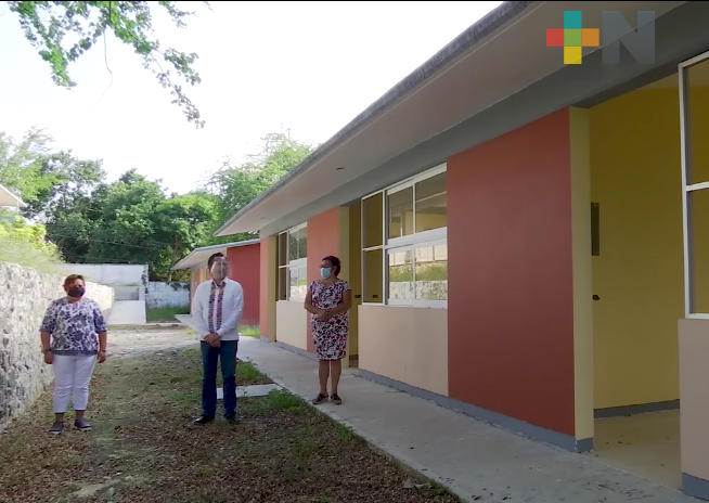 Gobernador Cuitláhuac García supervisó obras y acciones escolares en el norte de Veracruz