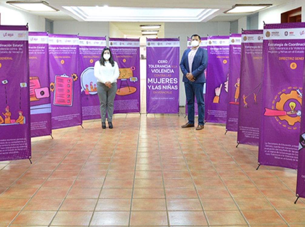 Difunde SEV material de la Expo Itinerante “Cero Tolerancia a la Violencia Contra las Mujeres y las Niñas en Veracruz”