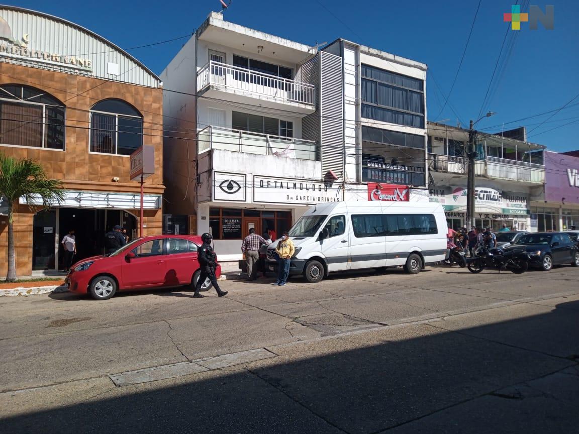 En consultorio médico de Coatzacoalcos, fallece señora de la tercera edad