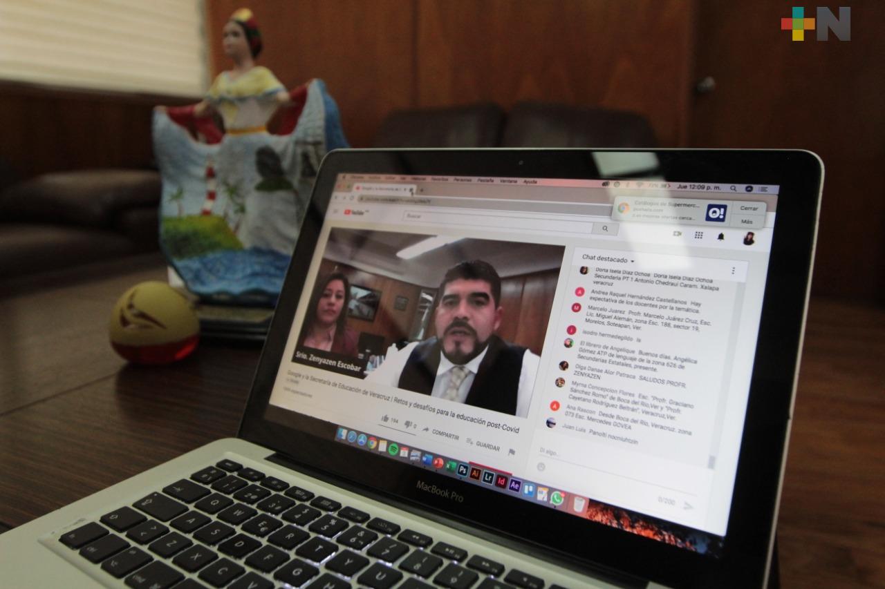 SEV reconoce el compromiso de docentes por capacitarse en línea durante la pandemia