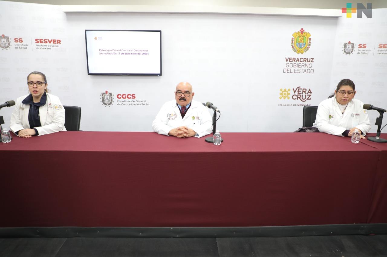 Se registran 107 casos nuevos de COVID-19 en Veracruz
