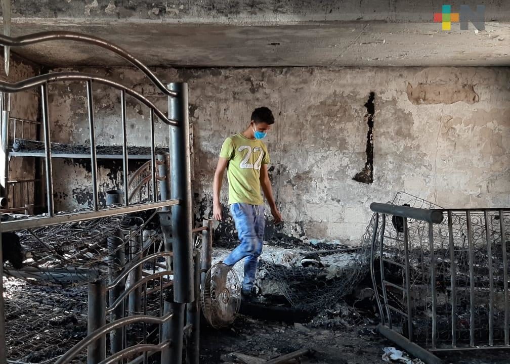 Se incendia Casa Hogar El Buen Samaritano en Veracruz