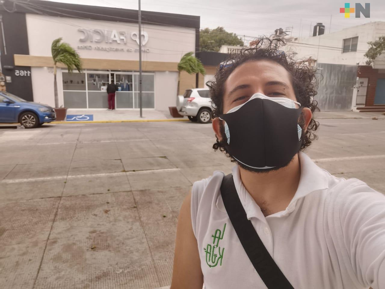 Veracruzano comparte su experiencia al aplicarse la vacuna contra COVID-19