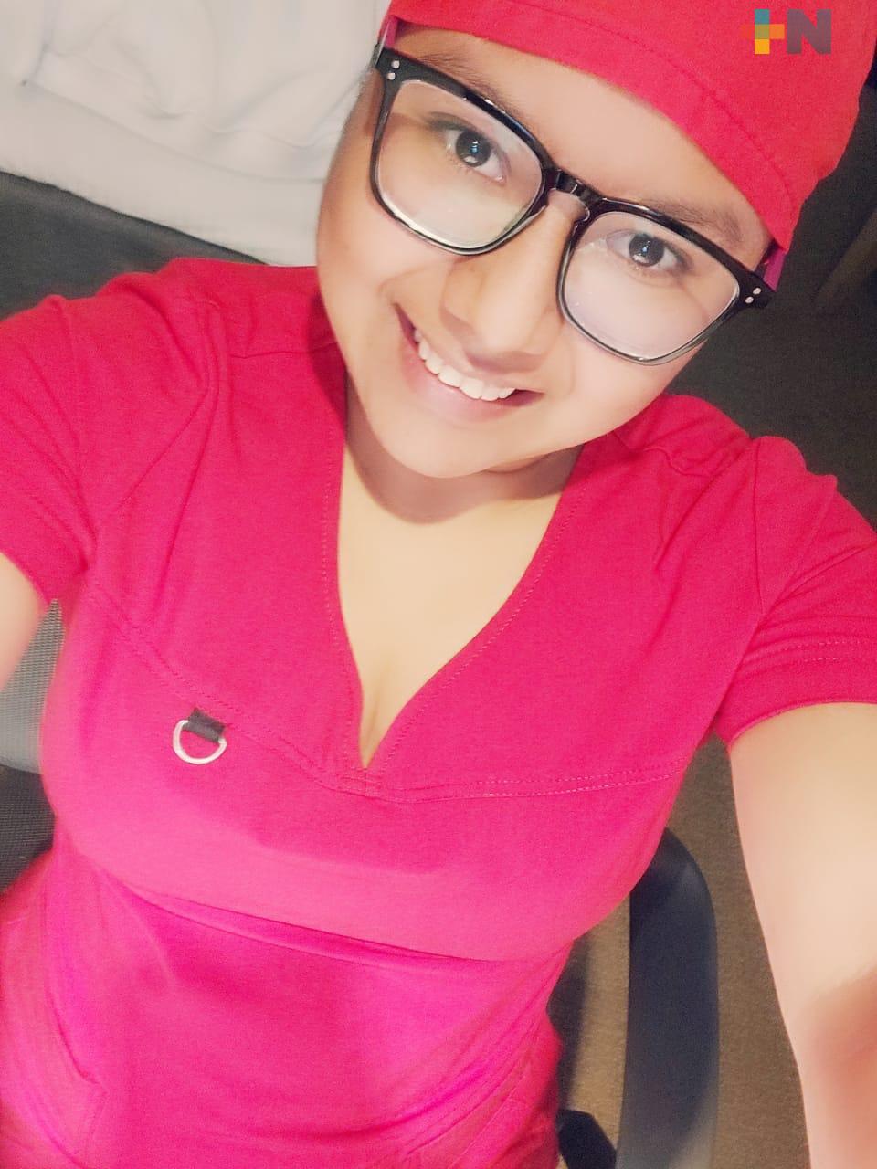 Cuidarse, pide enfermera veracruzana que apoya a pacientes de COVID-19 en CDMX