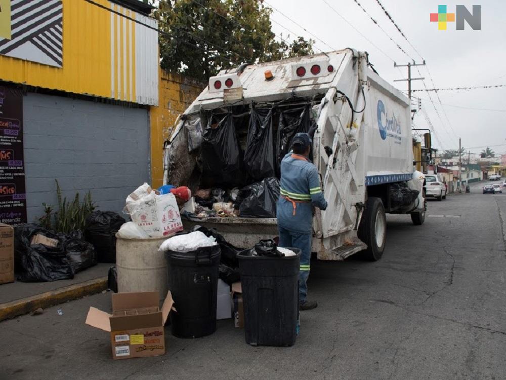 Aumenta 20% recolección de basura en Córdoba por festividades de Nochebuena y Navidad
