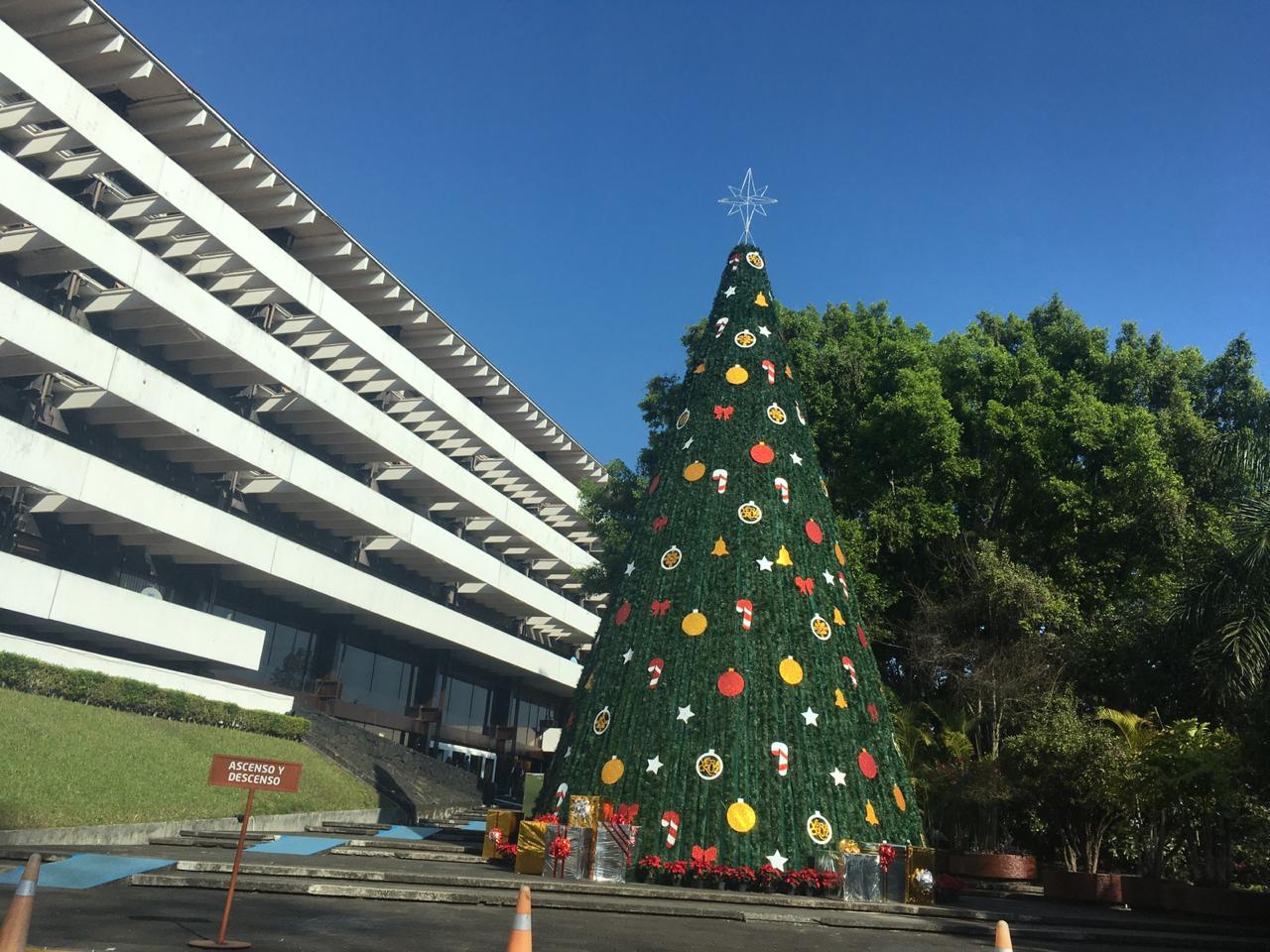 Árbol de Navidad en Sefiplan, en Xalapa