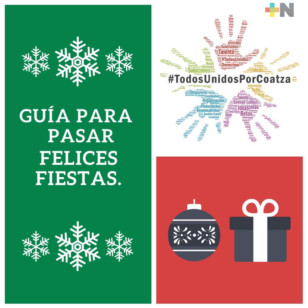 Todos Unidos por Coatza presentó «Guía para pasar felices fiestas»