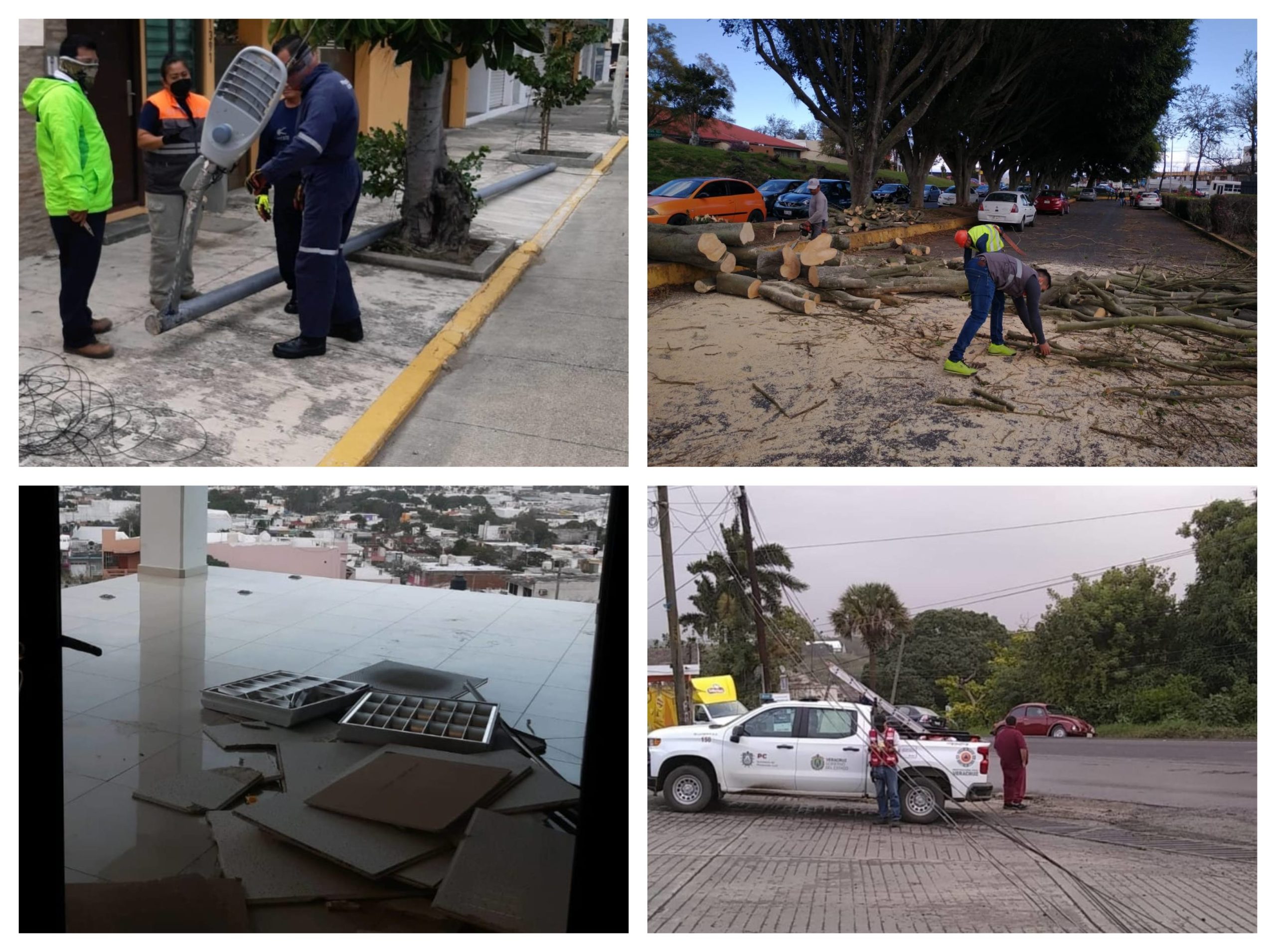 En 37 municipio veracruzanos se reportaron afectaciones por el Frente Frío 23